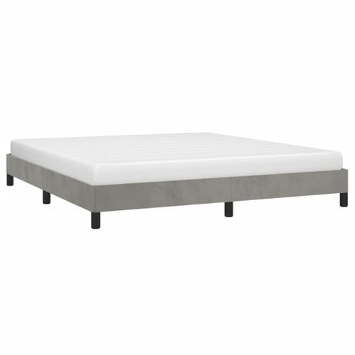 Cadre De Lit Sans Matelas Gris Clair 180x200 Cm Velours