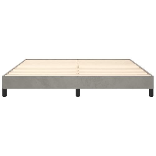 Cadre De Lit Sans Matelas Gris Clair 180x200 Cm Velours