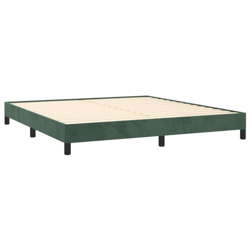 Cadre De Lit Vert Foncé 180x200 Cm Velours