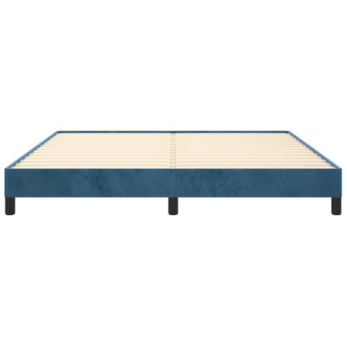 Cadre De Lit Sans Matelas Bleu Foncé 180x200 Cm Velours