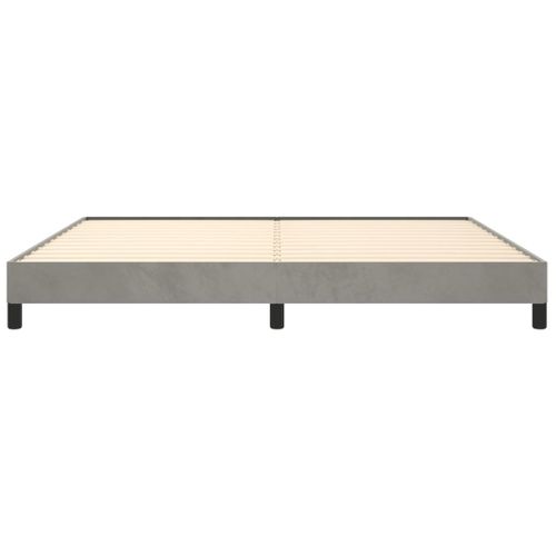 Cadre De Lit Sans Matelas Gris Clair 200x200 Cm Velours