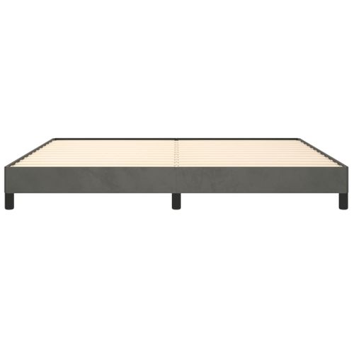 Cadre De Lit Sans Matelas Gris Foncé 200x200 Cm Velours