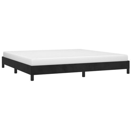 Cadre De Lit Sans Matelas Noir 200x200 Cm Velours