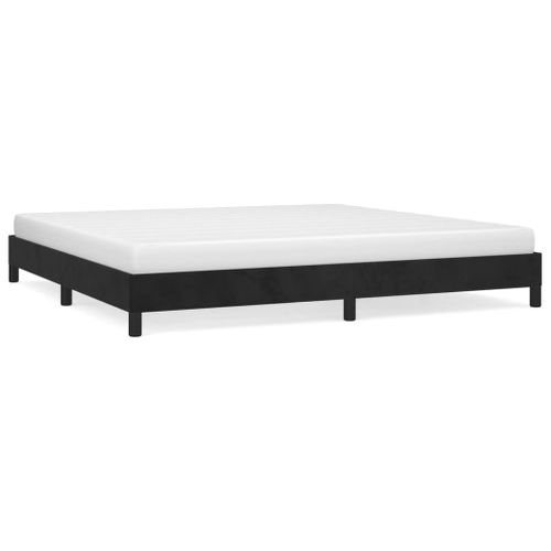 Cadre De Lit Sans Matelas Noir 200x200 Cm Velours