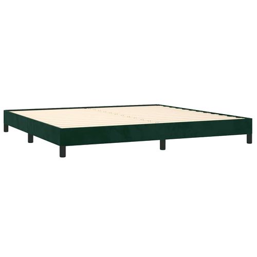 Cadre De Lit Sans Matelas Vert Foncé 200x200 Cm Velours