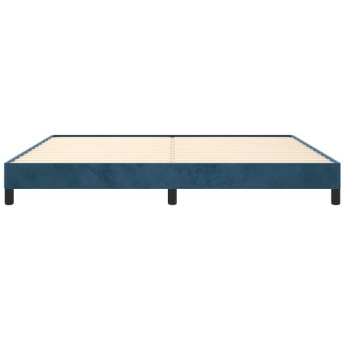 Cadre De Lit Sans Matelas Bleu Foncé 200x200 Cm Velours