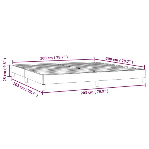Cadre De Lit Sans Matelas Bleu Foncé 200x200 Cm Velours