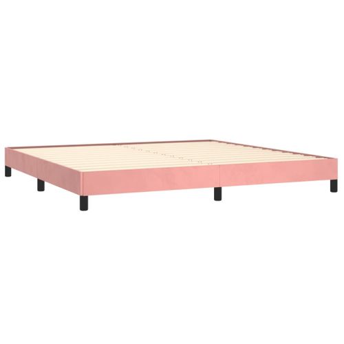 Cadre De Lit Sans Matelas Rose 200x200 Cm Velours