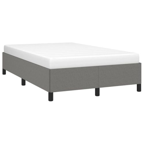 Cadre De Lit Sans Matelas Gris Foncé 120x200 Cm Tissu
