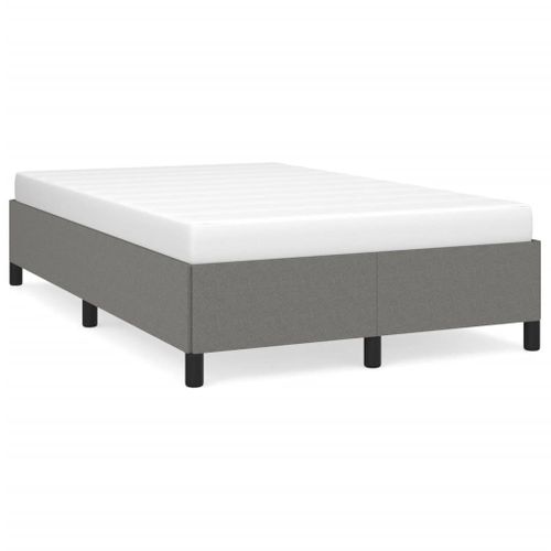 Cadre De Lit Sans Matelas Gris Foncé 120x200 Cm Tissu