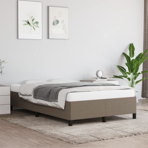 Cadre De Lit Sans Matelas Taupe 120x200 Cm Tissu