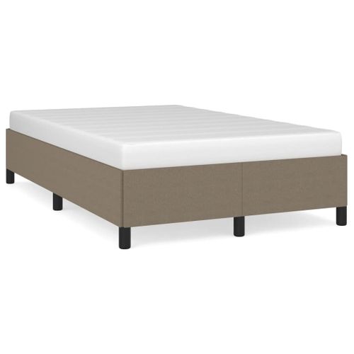 Cadre De Lit Sans Matelas Taupe 120x200 Cm Tissu