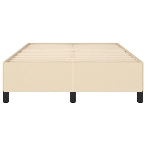 Cadre De Lit Sans Matelas Crème 120x200 Cm Tissu