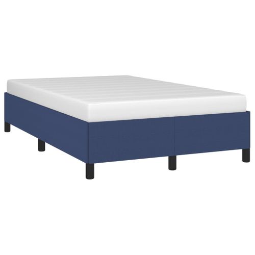 Cadre De Lit Sans Matelas Bleu 120x200 Cm Tissu