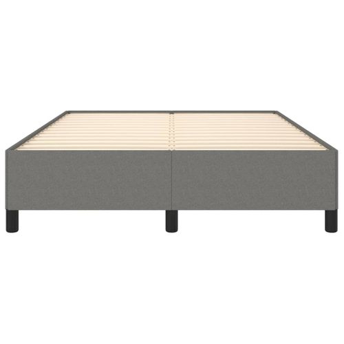 Cadre De Lit Sans Matelas Gris Foncé 140x190 Cm Tissu