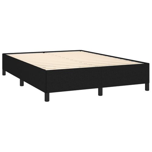 Cadre De Lit Sans Matelas Noir 140x190 Cm Tissu