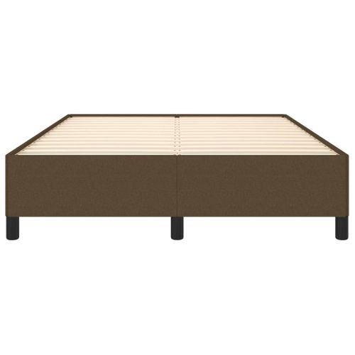 Cadre De Lit Sans Matelas Marron Foncé 140x190 Cm Tissu