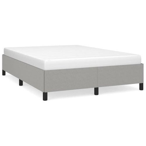 Cadre De Lit Sans Matelas Gris Clair 140x200 Cm Tissu
