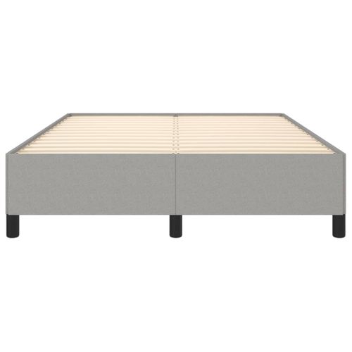 Cadre De Lit Sans Matelas Gris Clair 140x200 Cm Tissu