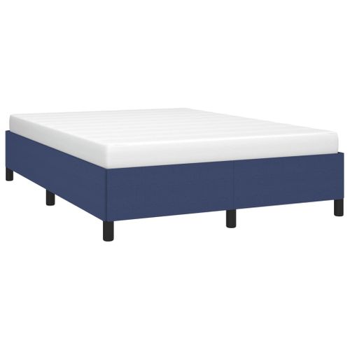 Cadre De Lit Sans Matelas Bleu 140x200 Cm Tissu