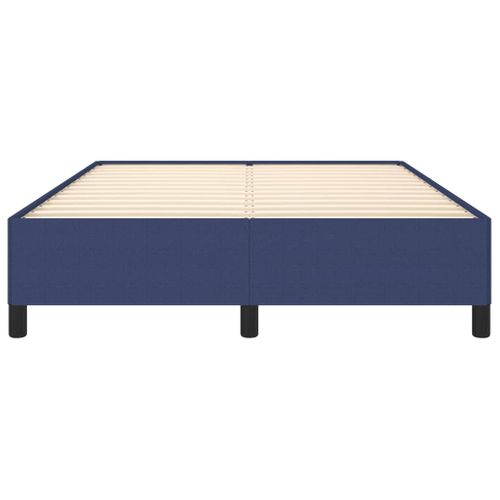 Cadre De Lit Sans Matelas Bleu 140x200 Cm Tissu