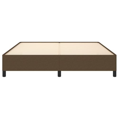 Cadre De Lit Sans Matelas Marron Foncé 160x200 Cm Tissu