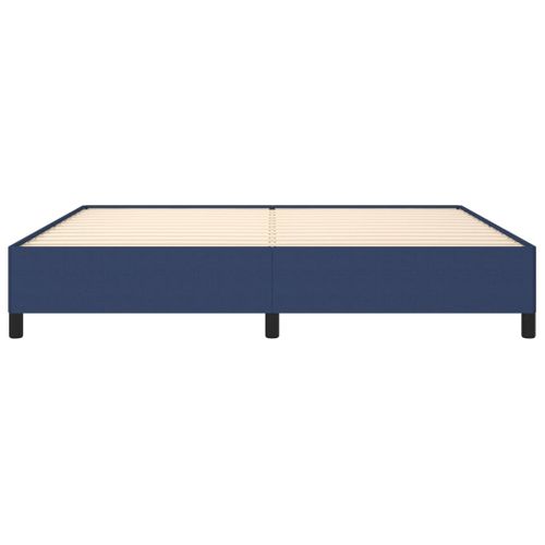 Cadre De Lit Sans Matelas Bleu 200x200 Cm Tissu