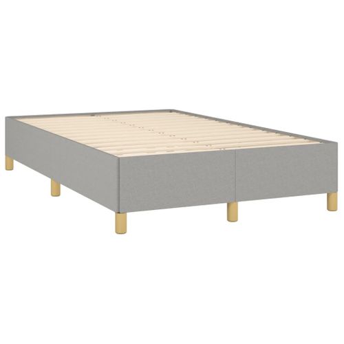 Cadre De Lit Sans Matelas Gris Clair 120x200 Cm Tissu
