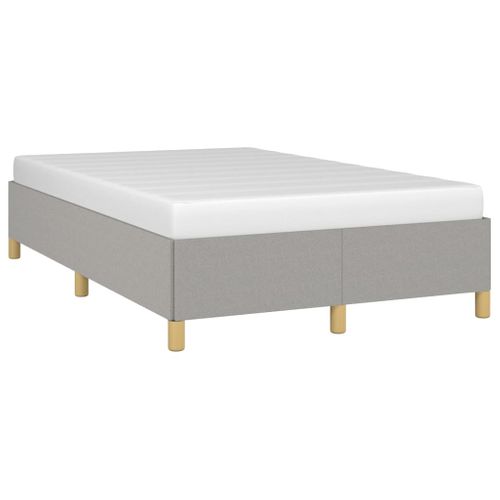 Cadre De Lit Sans Matelas Gris Clair 120x200 Cm Tissu