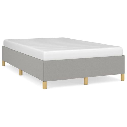 Cadre De Lit Sans Matelas Gris Clair 120x200 Cm Tissu