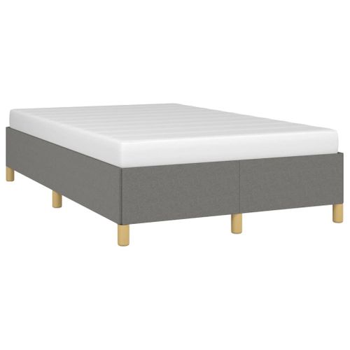 Cadre De Lit Sans Matelas Gris Foncé 120x200 Cm Tissu