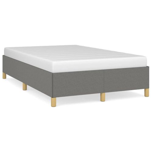 Cadre De Lit Sans Matelas Gris Foncé 120x200 Cm Tissu