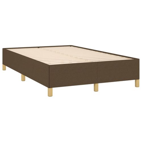 Cadre De Lit Sans Matelas Marron Foncé 120x200 Cm Tissu