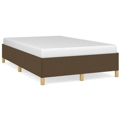 Cadre De Lit Sans Matelas Marron Foncé 120x200 Cm Tissu