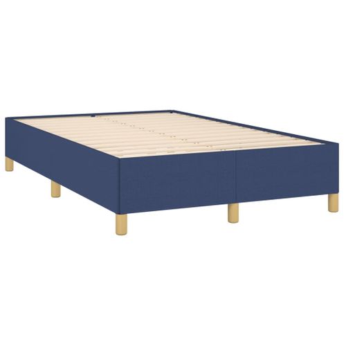 Cadre De Lit Sans Matelas Bleu 120x200 Cm Tissu