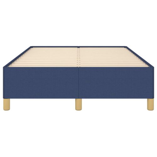 Cadre De Lit Sans Matelas Bleu 120x200 Cm Tissu