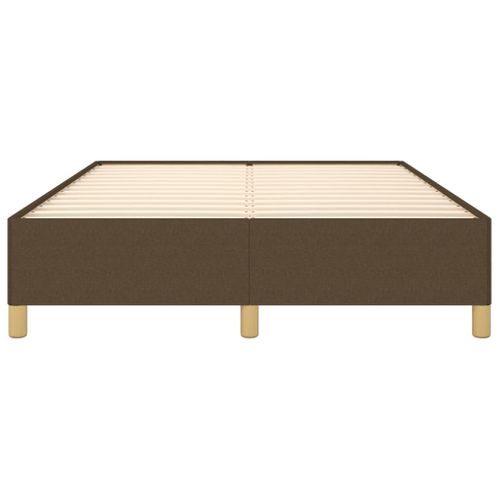 Cadre De Lit Marron Foncé 140x190 Cm Tissu
