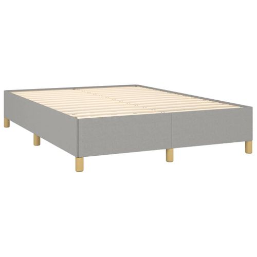 Cadre De Lit Sans Matelas Gris Clair 140x200 Cm Tissu