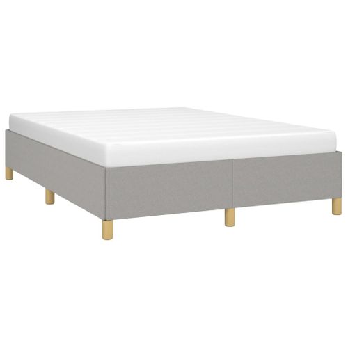 Cadre De Lit Sans Matelas Gris Clair 140x200 Cm Tissu