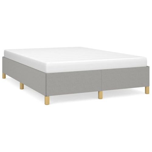 Cadre De Lit Sans Matelas Gris Clair 140x200 Cm Tissu