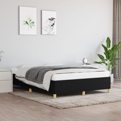Cadre De Lit Sans Matelas Noir 140x200 Cm Tissu