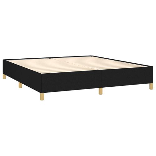 Cadre De Lit Sans Matelas Noir 160x200 Cm Tissu