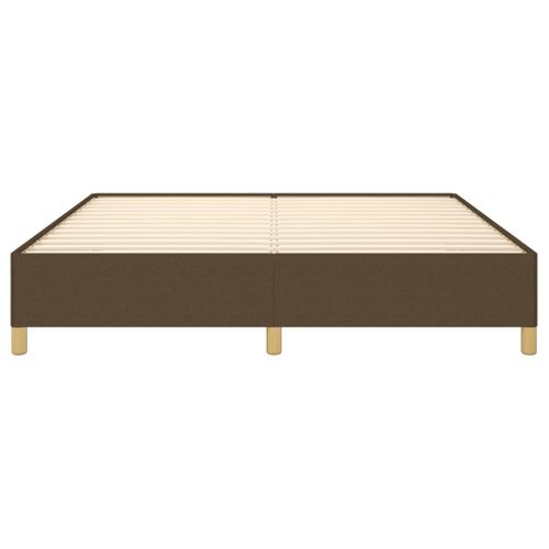 Cadre De Lit Sans Matelas Marron Foncé 180x200 Cm Tissu
