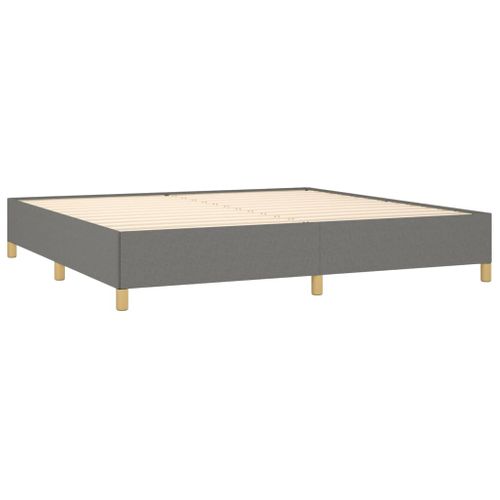 Cadre De Lit Sans Matelas Gris Foncé 200x200 Cm Tissu