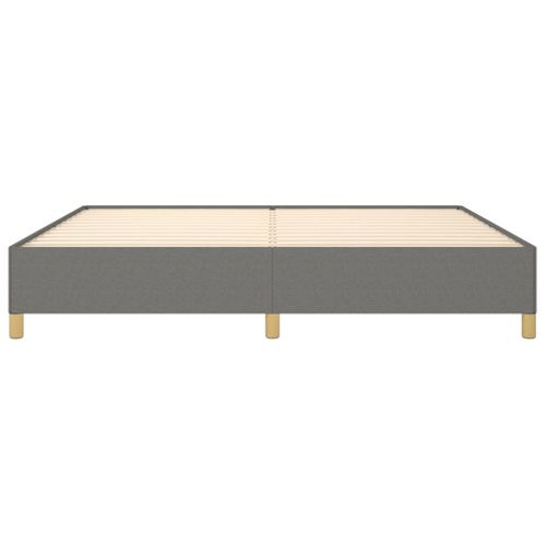 Cadre De Lit Sans Matelas Gris Foncé 200x200 Cm Tissu