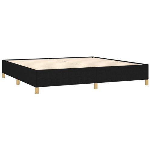 Cadre De Lit Sans Matelas Noir 200x200 Cm Tissu
