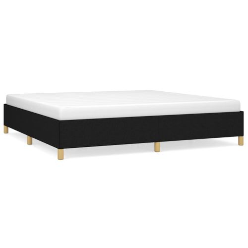 Cadre De Lit Sans Matelas Noir 200x200 Cm Tissu