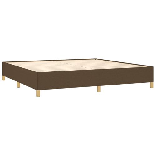 Cadre De Lit Sans Matelas Marron Foncé 200x200 Cm Tissu