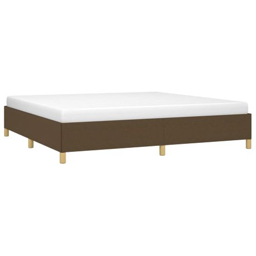 Cadre De Lit Sans Matelas Marron Foncé 200x200 Cm Tissu