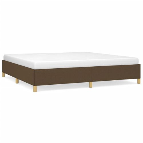 Cadre De Lit Sans Matelas Marron Foncé 200x200 Cm Tissu